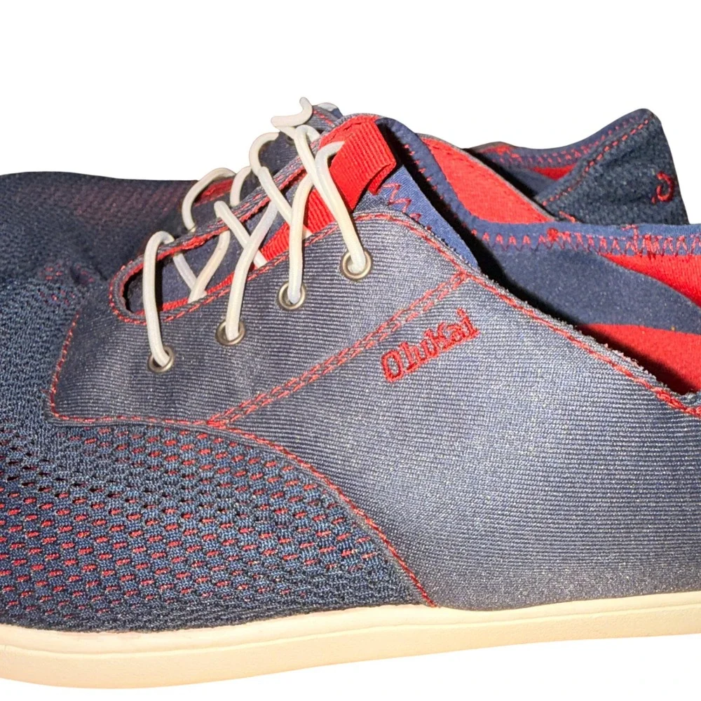 OluKai Nohea Moku Sneakers Mens 8.5 Pre-owned Boat Shoe Blue Mesh Water Friendly